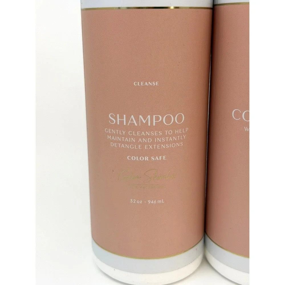 Glam Seamless Hair Extension‎ Shampoo and Conditioner Set 32oz Color Safe Duo